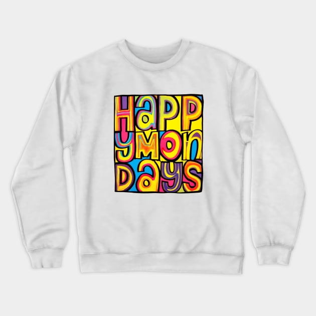 Happy Mondays Logo Crewneck Sweatshirt by Rolfober